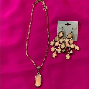 Fashion necklace and earring set